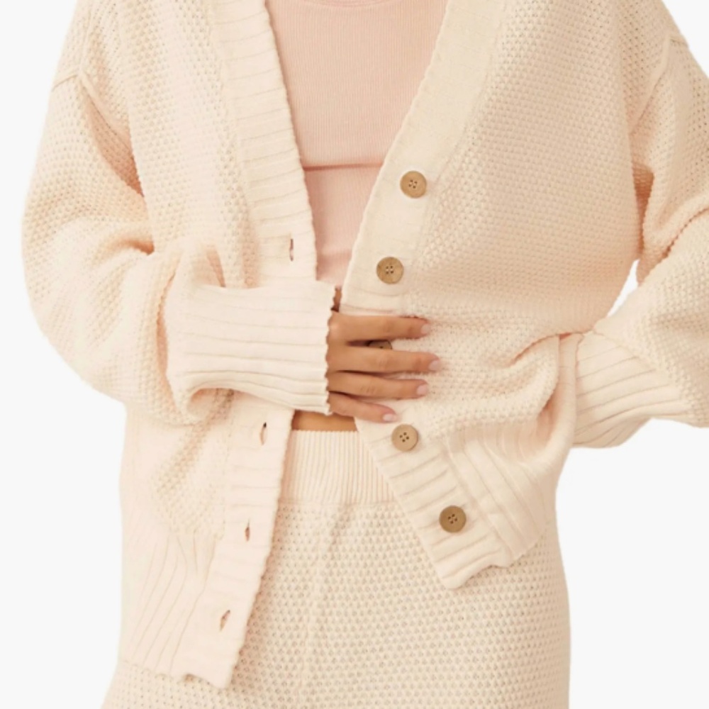 Never worn! Free People Cotton Knit Cardigan and Pants Set - Size M - Picture 12 of 12